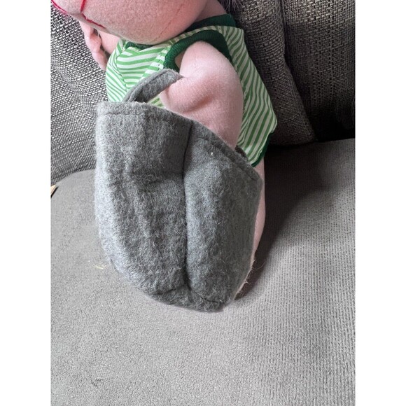 VTG Hugfun Fishing Boy Plush Stuffed Toy Pole Basket White Hair 10 Inch Clothes - Picture 8 of 16